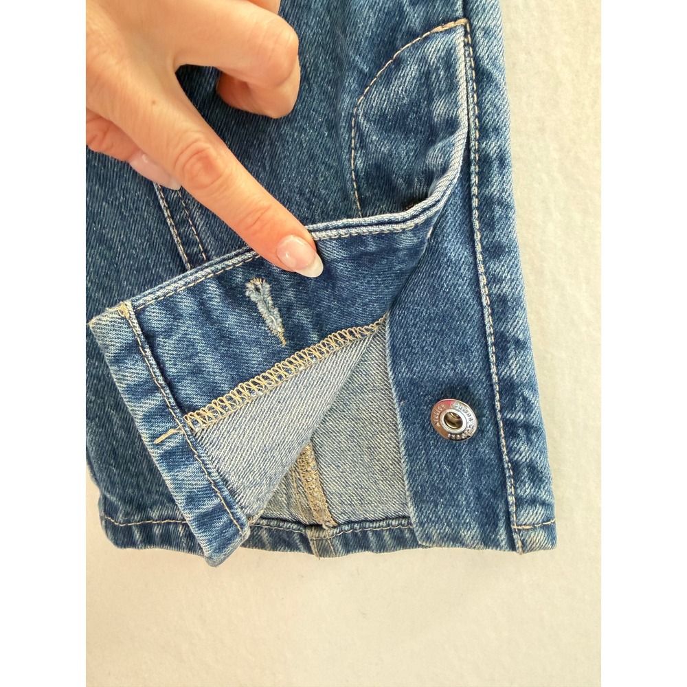 Cross Colours Atelier Blue Distressed Carpenter Jeans Mid Rise 90s Streetwear - Picture 9 of 12